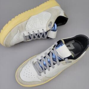 P448 Mason Sneakers Womens 40 US 9 White Leather Low Top Casual